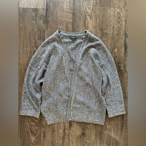 Express Sequin Sparkly Gray Sweater - Size Small